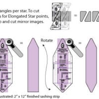 Sashing stars set, misure multiple 2 1/2", 3 1/2" e 4 1/2", marti michell 8114
