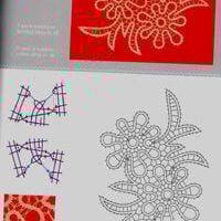 Idrija lace: narrow cloth stitch