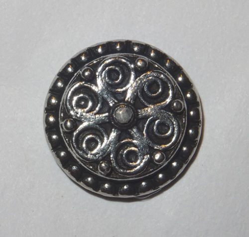 Calamita per telaio ricamo color argento swirls cm 2,2