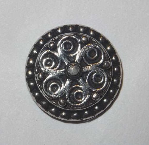 Calamita per telaio ricamo color argento swirls cm 2,2