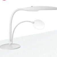 Daylight d23020-01 swan table lampada  neon e lente da tavolo