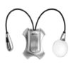 Lampada a led (2led) con pinza e lente  mm52/3x + base da tavolo con calamita - immagine 3