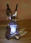 Lampada a led (2led) con pinza e lente  mm52/3x + base da tavolo con calamita - immagine 7