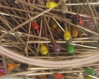 Spilli inox a testa colori misti mm 0,59 x 30 pezzi 200