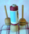 Portarocchetto con spillone in faggio naturale - immagine 2