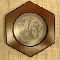 Sotto teiera esagonale cm 19x19/vetro cm 11,4x11,4