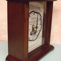 Orologio arte povera da tavolo, cm 19 x 8,5 x 21,7