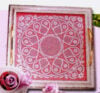 Vassoio spazzolato bianco quadrato maniglie dorate  cm 34x34-vetro cm28x28 - immagine 3
