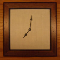 Orologio arte povera quadrato, cm 27 x 27