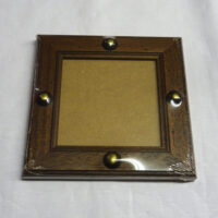 Vas43 Sottopentola arte povera cm 17,7x17,7/vetro cm 11x11
