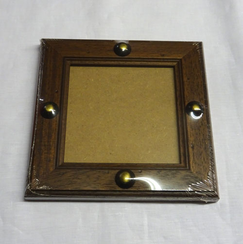 Vas43 Sottopentola arte povera cm 17,7x17,7/vetro cm 11x11