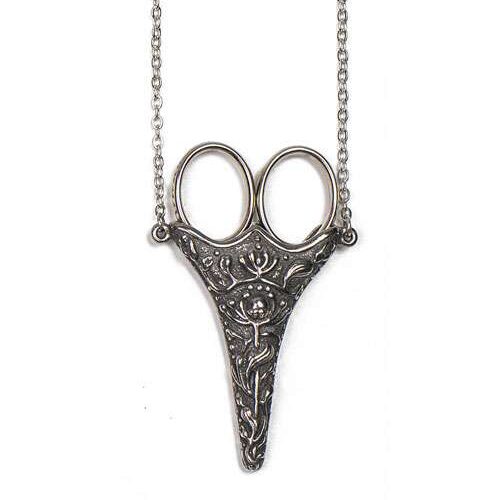 Chatelaine portaforbici con forbici mignon "norwegian" in peltro