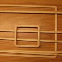 Telaio componibile, barre in faggio ed angoli in plastica