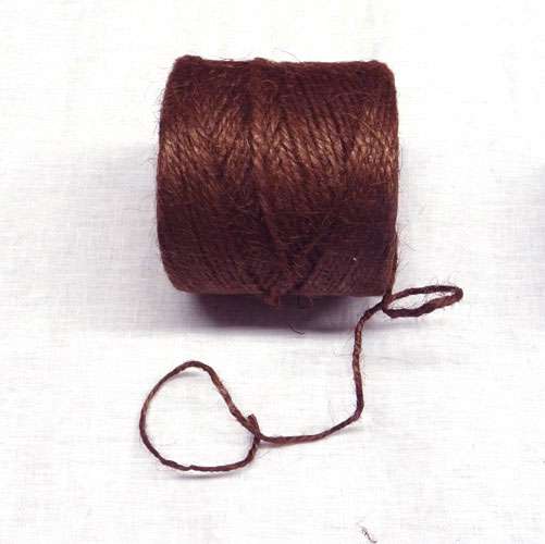 Cordone juta colorato castagna 3 fili mm 2,5/120mt