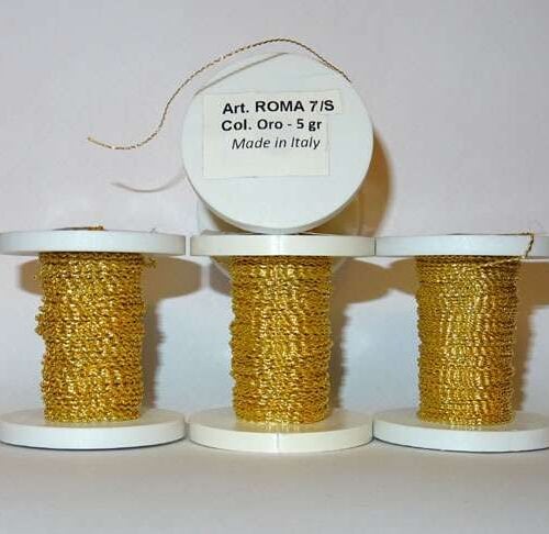 Roma oro fino 990-ondulato riccio e lucido- oro gr 5 misure 4s-5s-6s-7s