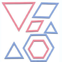 Patchwork templates (triangle/hexagon), Clover 494T – set 7 pezzi