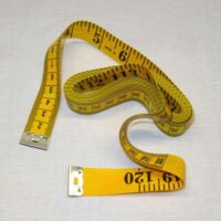 Centimetro classico per sarto giallo cm 300/120"