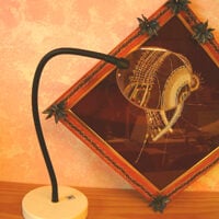 Lente flessibile con base da tavolo e gambo lungo 46 cm daylight D90946