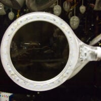 Lampada con pinza e lente d'ingrandimento 5x luce led