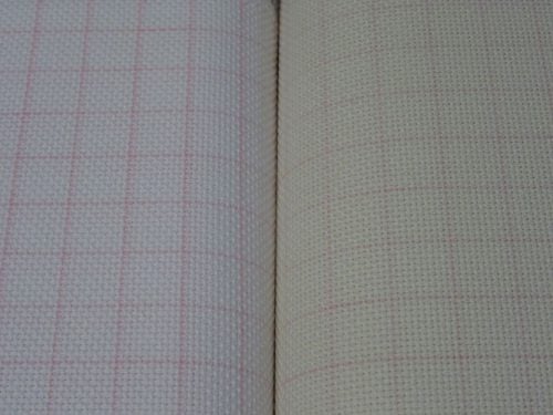 Magic dmc aida 5,5/14ct altezza cm 110, bianco o avorio € 22,00 al mt, vendita a multipli di 50 cm - immagine 3