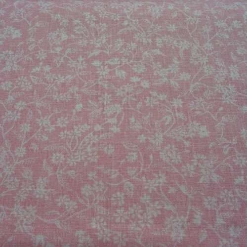 Tela in puro cotone altezza cm 300 fantasia rosa: fiori-foglie-pois e cuori, € 12,00 al metro vendita a multipli di 50 cm
