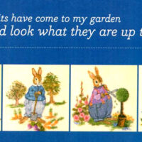 Thread painting bunnies in my garden