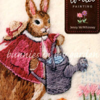 Thread painting bunnies in my garden