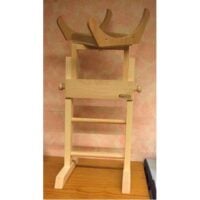 Supporto in legno di faggio orientabile, regolabile in altezza con portatombolo per tombolo cantu'