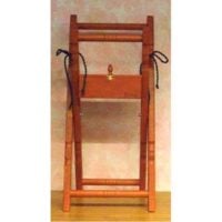 Supporto chiudibile per tombolo con cassetto centrale, verniciato chiaro, scuro, ciliegio