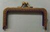 Chiusura per borsetta rettangolare, oro brunito cm 10,5 - immagine 3