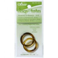Anelli per borsetta  tartarugati  mm 40 clover 6212