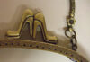 Chiusura per borsetta con manico e chiusura con scarpette, colore oro o argento brunito  cm 16 - immagine 2