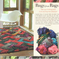 Knitting fabric rugs, Karen tiede
