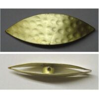Navetta in metallo tamburata colore oro o argento