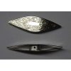 Navetta tamburata in silver plate su base di ottone  mm 63