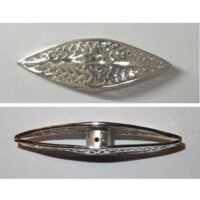 Navetta filigrana piccola ottone placcato colore argento o oro