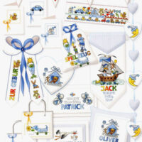 Lindner's  kreuzstiche n°049   geburt junge/disegni per bambini