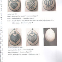 Embroidered easter eggs, luzine happel