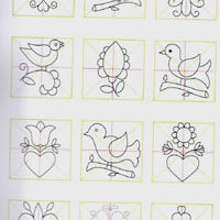 Embroidered easter eggs, luzine happel