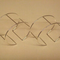 Bracciale in bronzo argentato e rodiato, nichel free