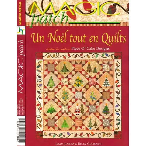Copertina del libro Magic Patch – Un Noël tout en quilts, fascicolo di patchwork natalizio in francese con 7 progetti e cartamodello.