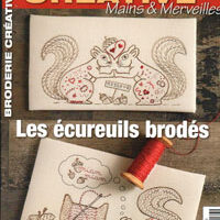 Broderie creative 59, les ecureuils brodes