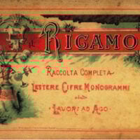 Ricamo raccolta completa di lettere, cifre, monogrammi ed altro