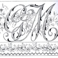 Ricamo raccolta completa di lettere, cifre, monogrammi ed altro