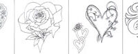 Heart and flower designs, Judy Balchin