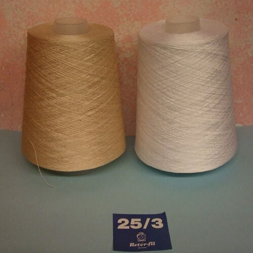 cun26a Cotone reter-fil egitto 25/3 perlato, bianco o ecru'