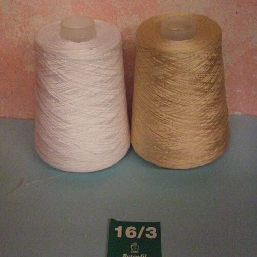 cun27a Cotone reter-fil egitto 16/3 perlato, bianco o ecru'