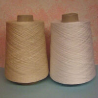 Kit 2 coni cotone puro mako' egitto 24/3 n°16 -1 bianco e 1 ecrù