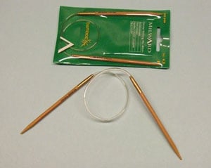 Ferri da maglia circolari punta in bambu'milward lunghezza cm 40