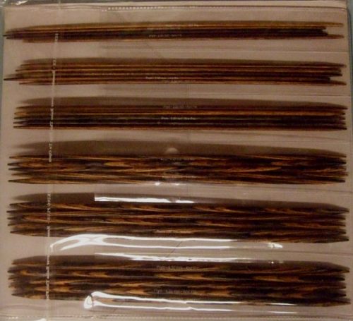 Kit 6 gioco ferri doppia punta in legno multicolor natural cm 20, knit pro prym 223805 - immagine 2